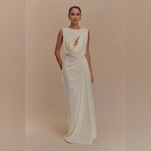 NWT Meshki Oria Chiffon Maxi Dress